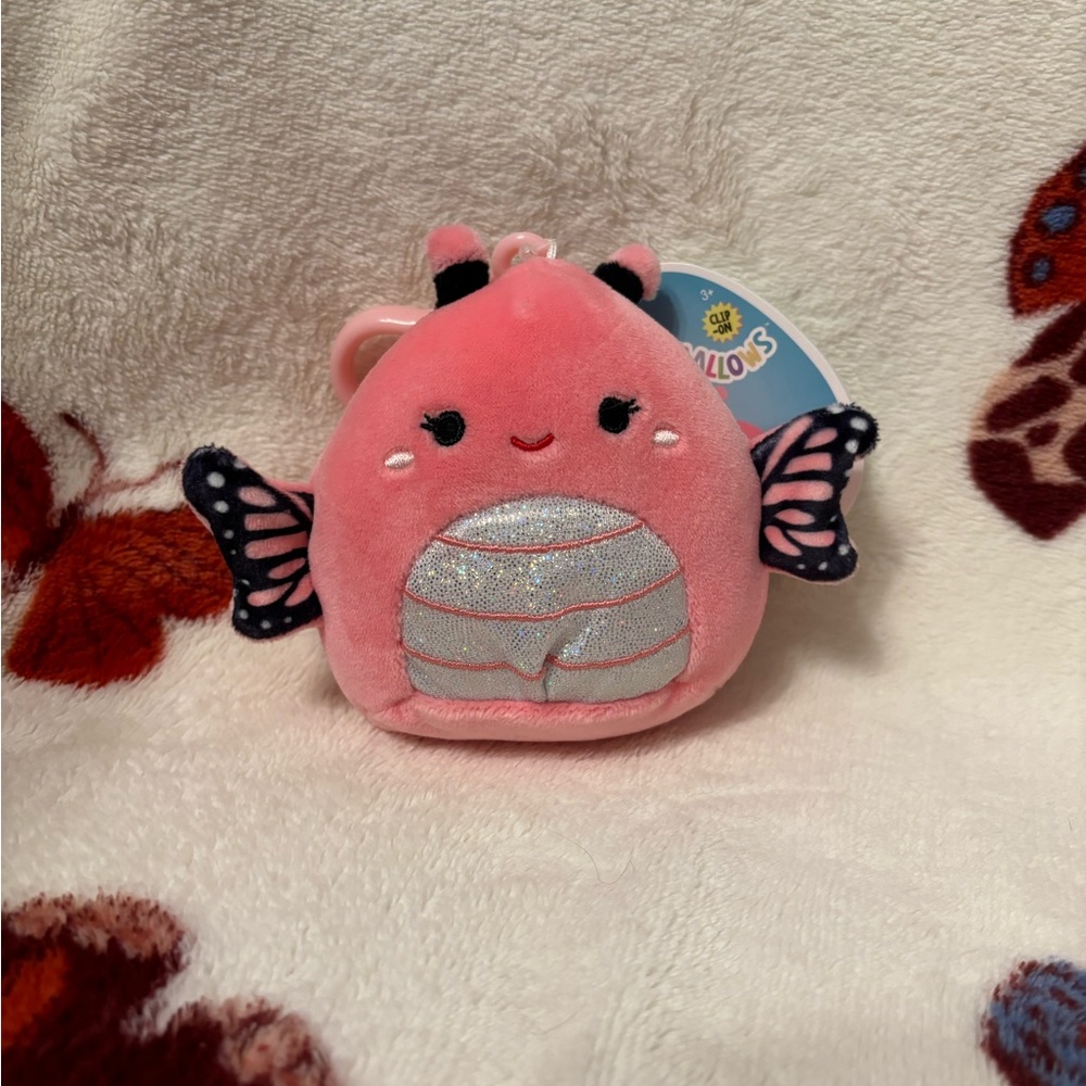 Squishmallow Clip- Andreina the Butterfly- brand new with tags